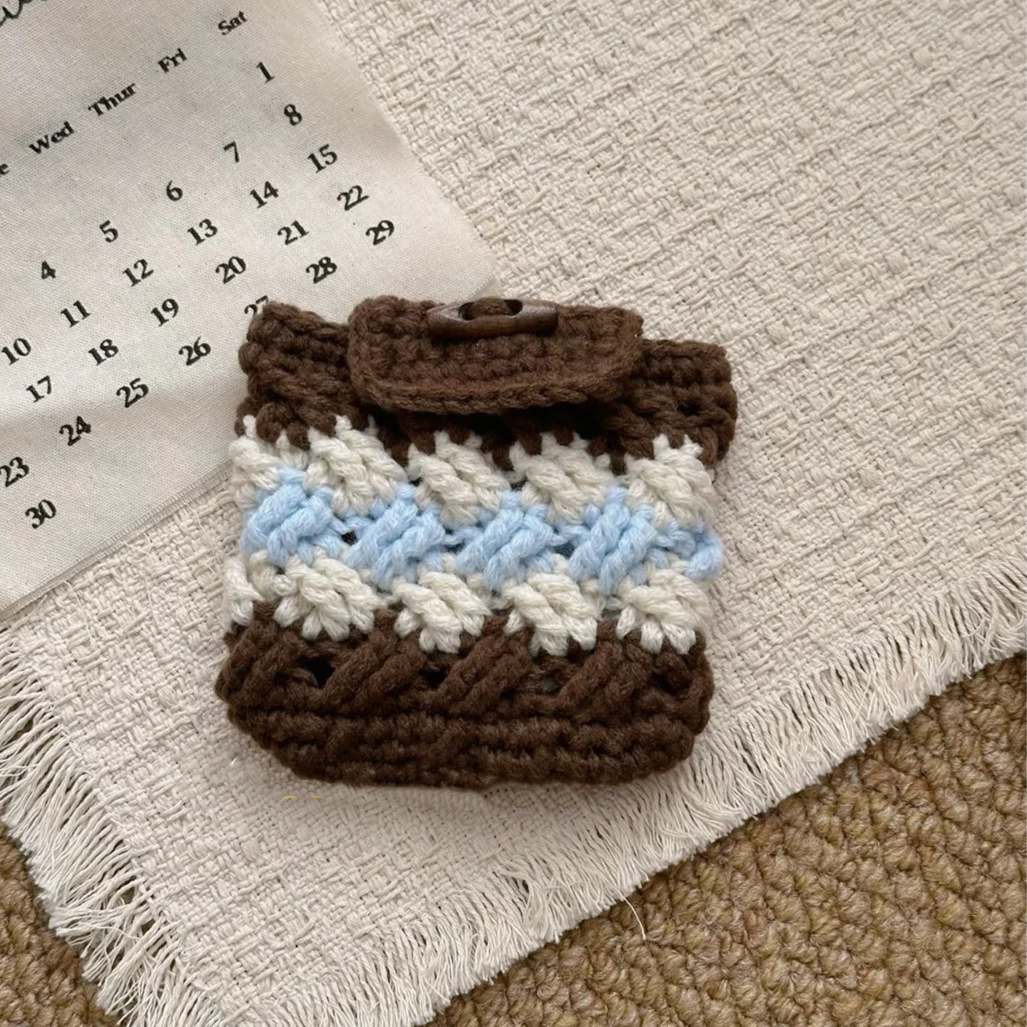 海盐拿铁iPad耳机收纳包手工钩织实用创意送朋友礼物DIY材料包,淘宝优惠券,粉丝福利购,淘宝优惠卷