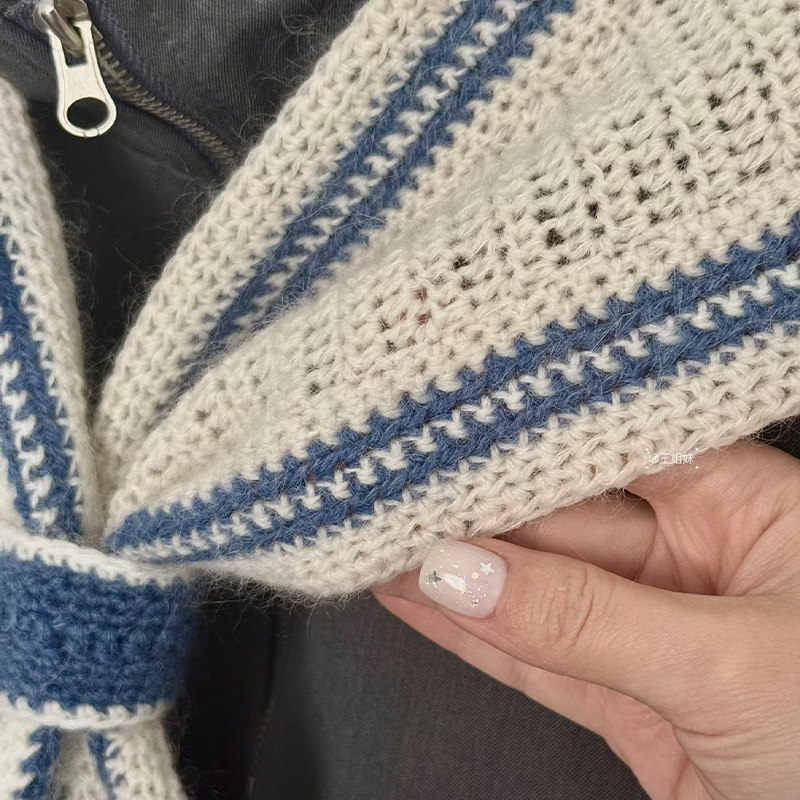 手工DIY编织海军风披肩毛线钩针自制复古风外搭材料包送女友礼物,淘宝优惠券,粉丝福利购,淘宝优惠卷