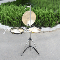 Bronze Gong Shelf Musical Instrument A Beating Three Bronze Instrumental Shelf Performance Drama Percussion Instrument Performance Shelf