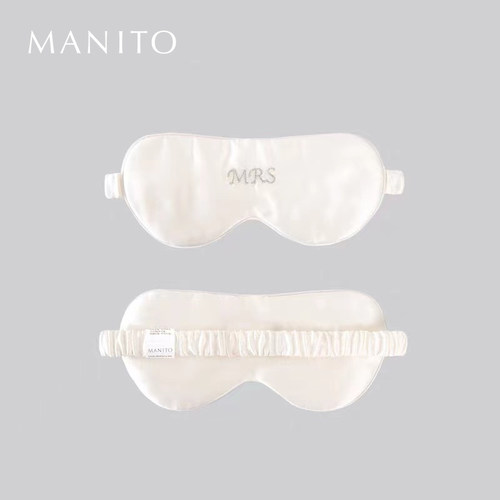 MANITO/曼尼陀  眼罩蚕丝睡眠Mr. & Mrs. 真丝刺绣眼罩 - 图2