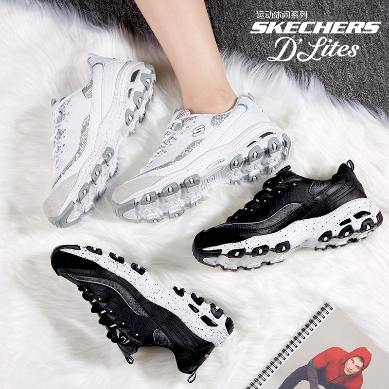 skechers十周年熊猫鞋秋季新款女鞋 爱拍客时尚休闲鞋