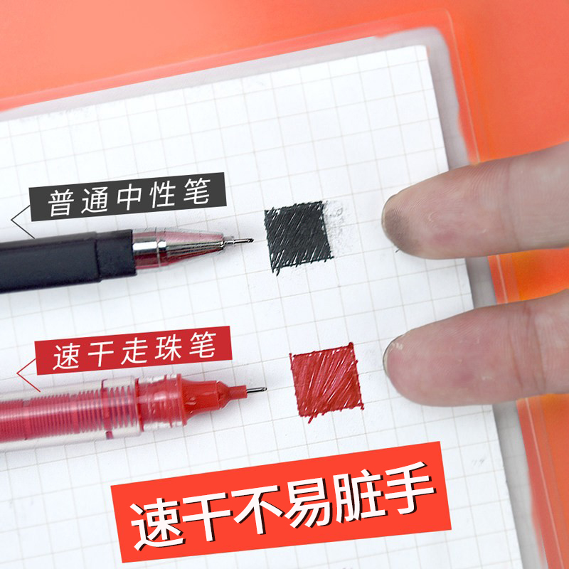 点石走珠君自控墨走珠笔直液式速干笔文具手账笔0.5mm套装彩色中性笔黑色做笔记学生用刷题笔红笔复古色904