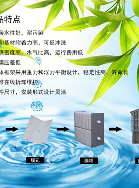 mbr柔性平板膜PVD材质污水废水处理板卷式膜浸入式水处理帘式膜