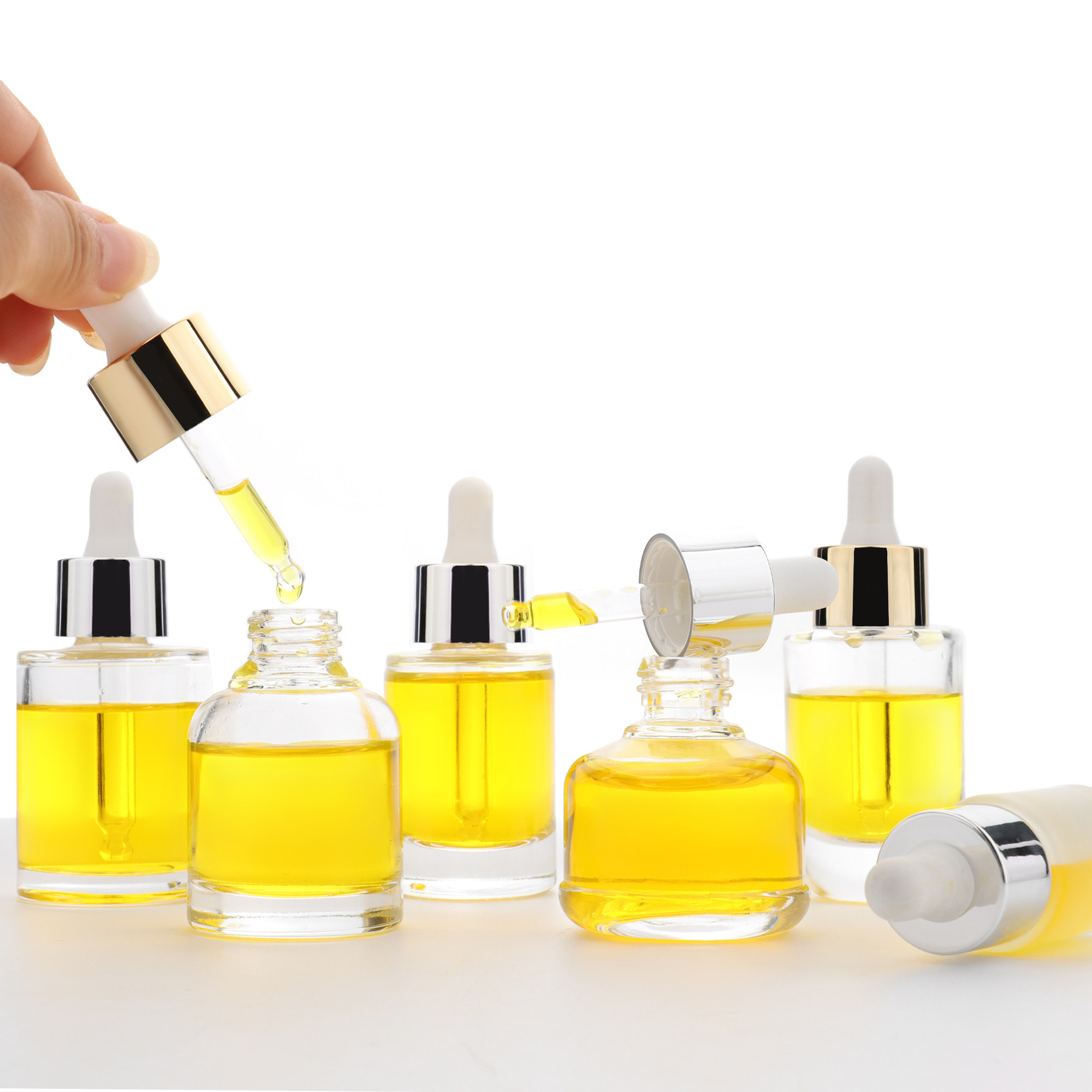 HOPECK电镀铝胶帽滴管盖模制玻璃瓶18-20牙15-50ml粉底液瓶精油瓶,淘宝优惠券,粉丝福利购,淘宝优惠卷