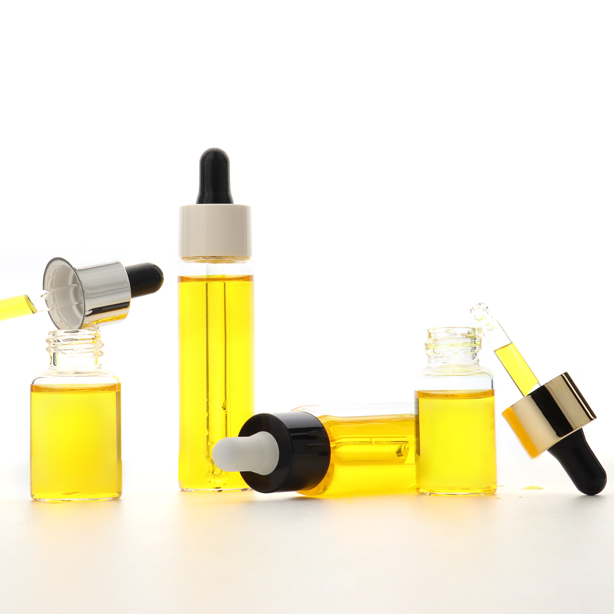 HOPECK黑白胶帽电镀滴管管制玻璃瓶20牙15-35ml美容粉底液精油瓶,淘宝优惠券,粉丝福利购,淘宝优惠卷