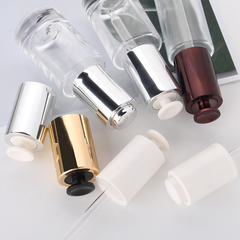 HOPECK全塑电镀按压胶帽滴管盖模制玻璃瓶30ml20牙粉底液瓶精油瓶,淘宝优惠券,粉丝福利购,淘宝优惠卷