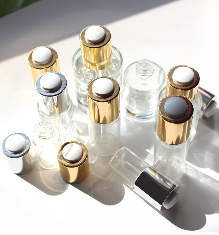 HOPECK金银包铝按压滴管盖模制玻璃瓶18牙10-50ml粉底液瓶精油瓶,淘宝优惠券,粉丝福利购,淘宝优惠卷