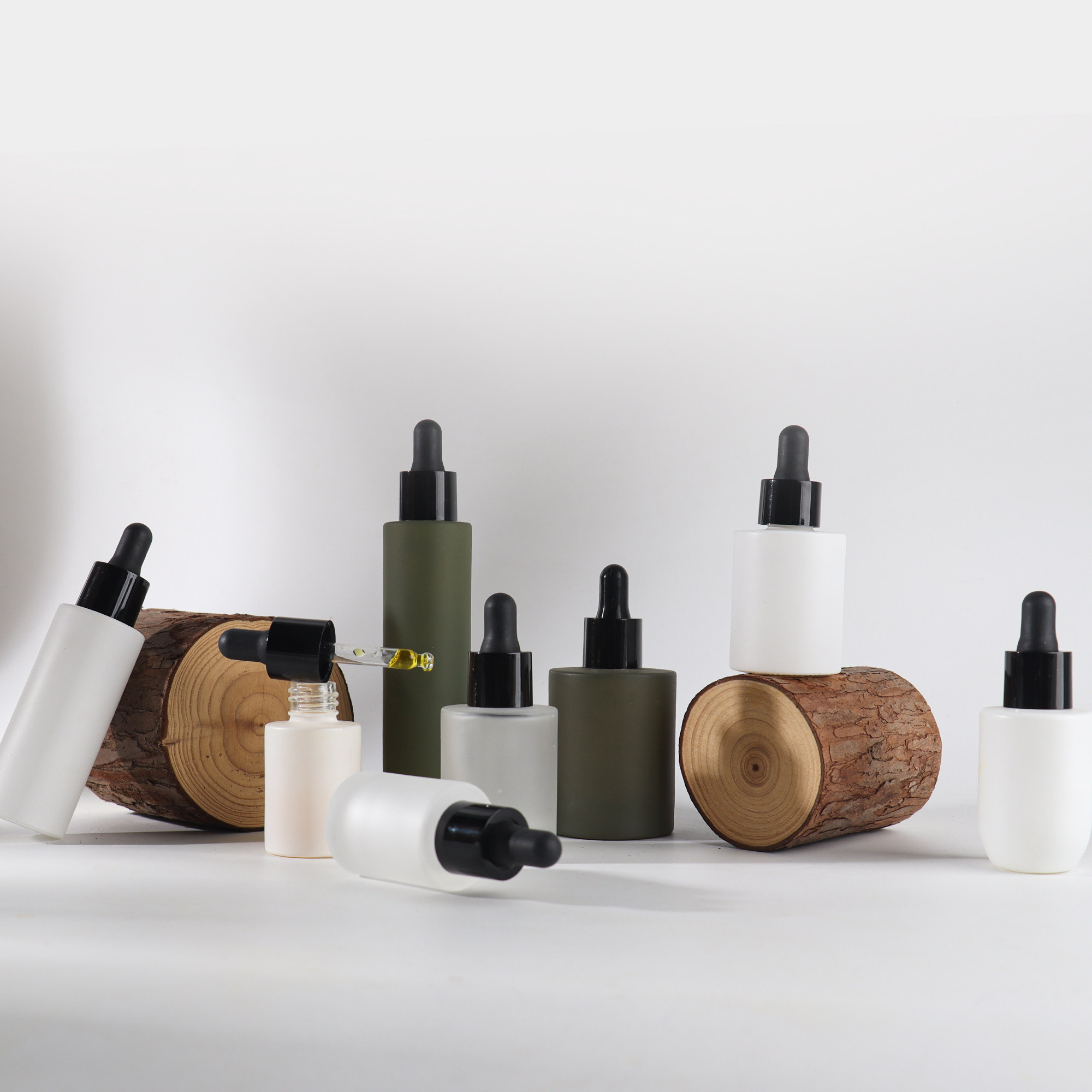 HOPECK黑胶帽滴管盖避光模制玻璃瓶18牙15-50ml粉底液精油分装瓶,淘宝优惠券,粉丝福利购,淘宝优惠卷