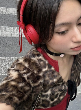 2405碳酸同款守渊choker花朵铆钉项链辣妹音乐节玫瑰重工朋克锁骨