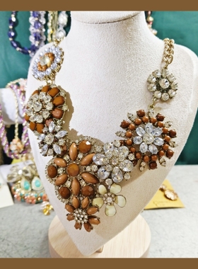 出口简约颈链外贸饰品欧美品牌美拉德奢华项链孤品个性包邮