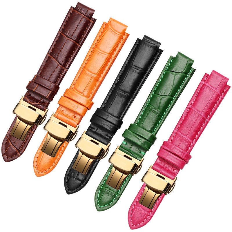 凸口真皮芙丽芙丽卡西欧女士表链 恩玺配件