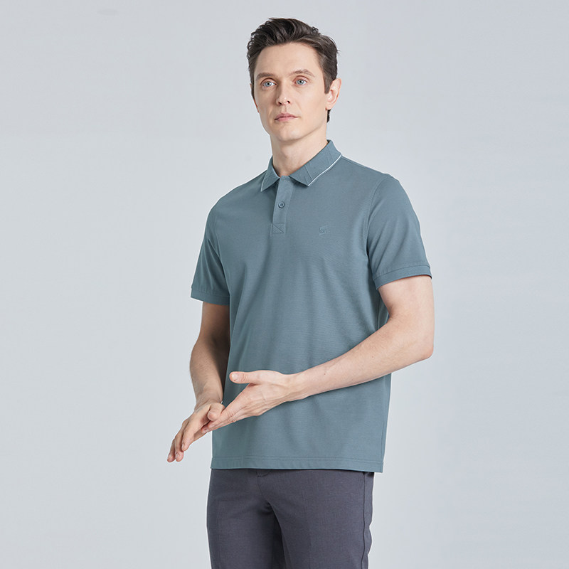 【吸湿透气】SHANSHAN杉杉桑蚕丝短袖T恤男士2025夏季新款polo衫,淘宝优惠券,粉丝福利购,淘宝优惠卷
