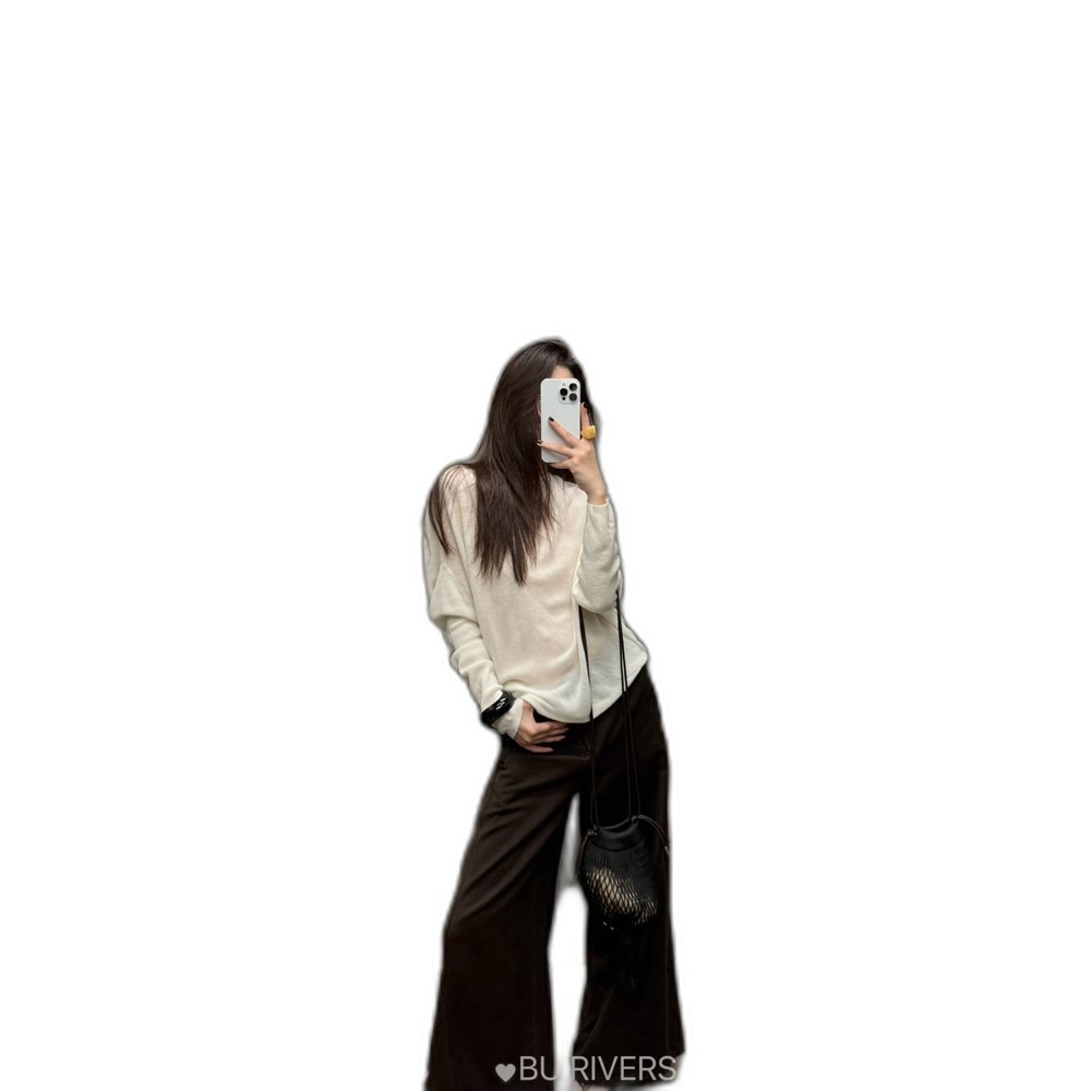 BU RIVERS荐不规则显瘦百搭通勤蝙蝠袖气质小衫（含30羊毛）15018 - 图3