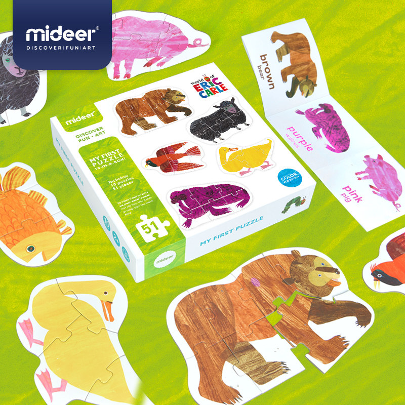 mideer弥鹿好饿的毛毛虫早教玩具 mideer弥鹿拼图/拼板