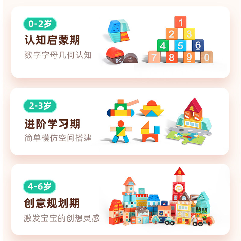 mideer弥鹿拼搭宝宝大颗粒拼装积木 mideer弥鹿建构/拼插积木