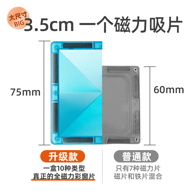 mideer弥鹿磁力片彩窗拼图启蒙积木 mideer弥鹿建构/拼插积木