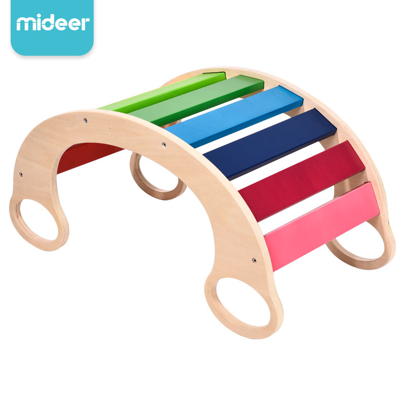 mideer儿童多功能彩虹摇摇椅+玩具 mideer弥鹿摇马