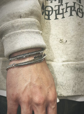 余文乐同款925银银饰手镯