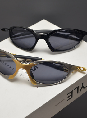 欧美复古朋克风炫彩骑行太阳眼镜