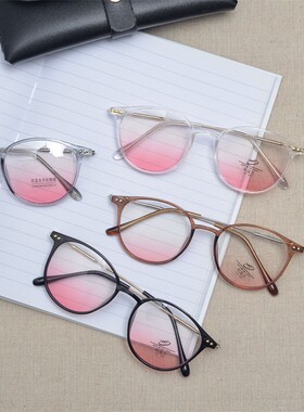 防紫外线蓝光椭圆形圆框复古简约