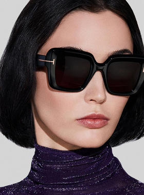 防紫外线方形复古男女粗框太阳镜