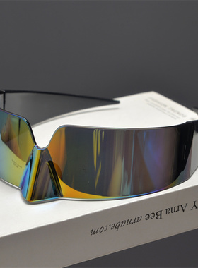 遮阳长方形朋克男女无框太阳镜