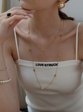 高级感猪鼻子项链毛衣链