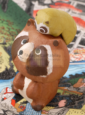 儿童节礼物日本和纸儿童房书房书桌装饰狸猫招福招财幸运