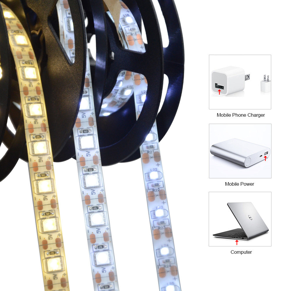 地摊灯led灯带5V防水2835贴片usb带按钮开关插充电宝宿舍道具灯条,淘宝优惠券,粉丝福利购,淘宝优惠卷