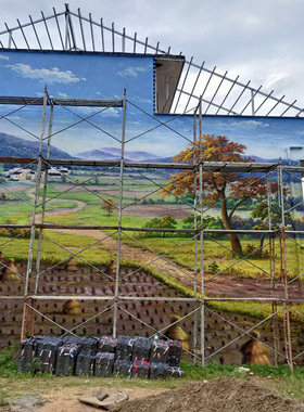 画画外墙风景画定制3D画墙画壁画