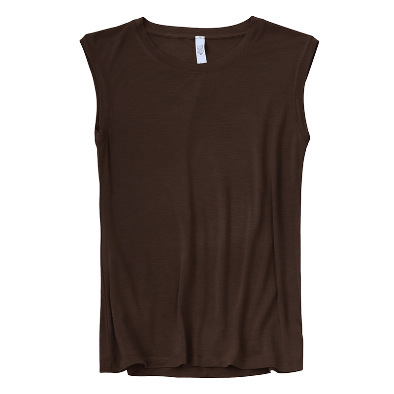 美拉德叠穿简约圆领打底背心羊毛蚕丝混纺秋冬发热腈纶保暖上衣女,淘宝优惠券,粉丝福利购,淘宝优惠卷