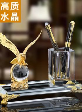 红旗国旗摆件创意办公室桌面装饰品书房家居摆设领导开业礼品笔筒