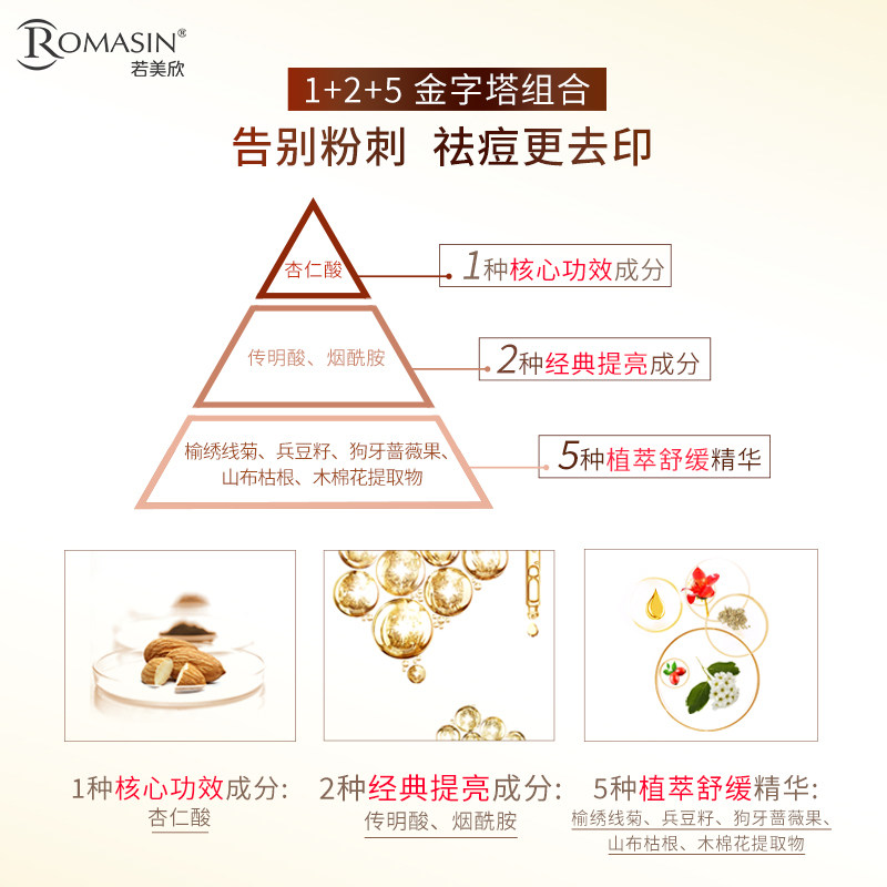 若美欣杏仁酸30ml刷酸清洁精华液 若美欣液态精华