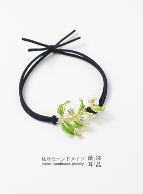 勿忘我花语发绳法式复古森系