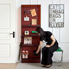 Door-back cabinet ultra-thin narrow cabinet hole plate storage