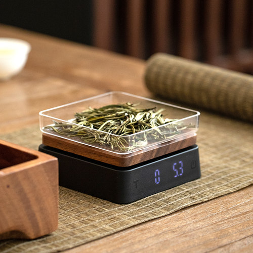 皇啡小黑客智能电子秤意式手冲咖啡专用自动计时小型称重精准克称 - 图1