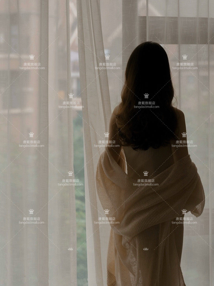 孕妇写真服装唯美卡其色开衫裙照片 唐戴影楼服装