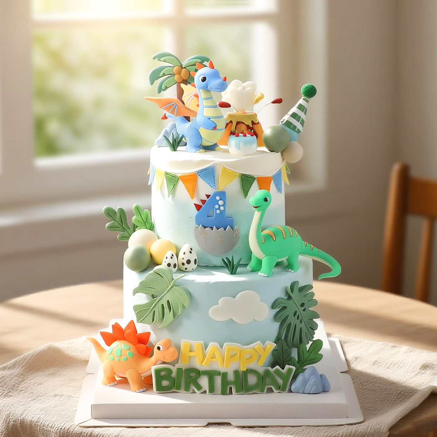 卡通恐龙蛋糕装饰侏罗纪喷火龙剑龙长颈龙玩偶摆件儿童生日插牌,淘宝优惠券,粉丝福利购,淘宝优惠卷