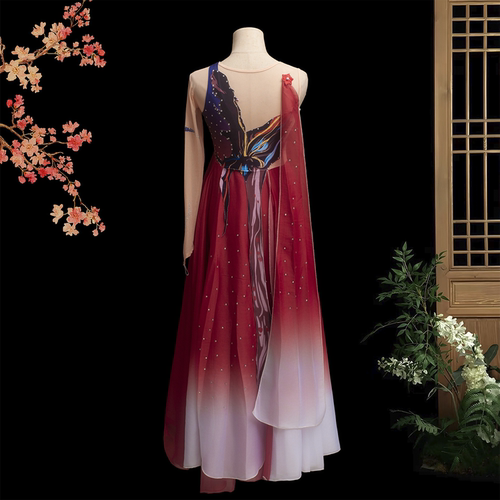 忆红妆舞蹈服女子艺考剧目服装古典舞独舞演古典舞演出服独舞服装 - 图1