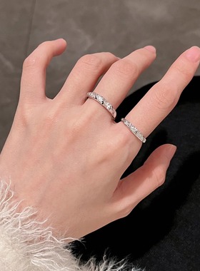 KARIN卡琳山盟海誓对戒情侣款纯银999足银戒指原创轻奢小众设计定