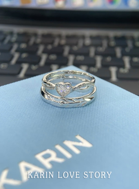 KARIN卡琳 一箭倾心对戒情侣款纯银999足银戒指原创轻奢小众设计