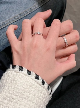 KARIN卡琳星辰之约对戒情侣款纯银999足银戒指原创可调节男女一对