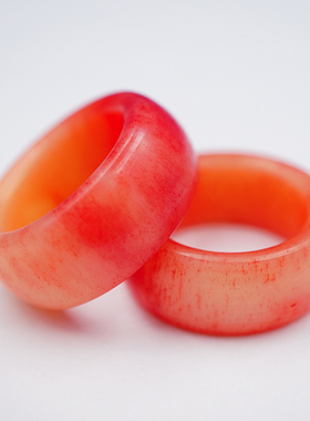 天然骆驼骨文玩西藏蝌蚪纹戒指