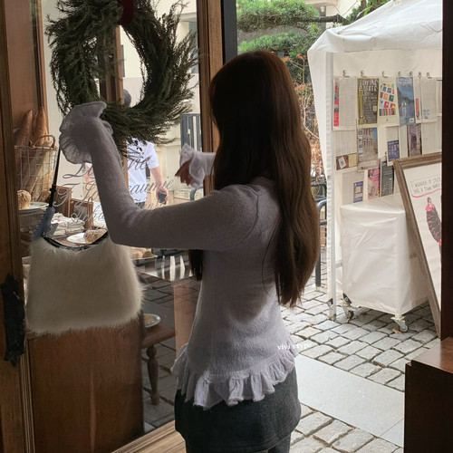 VIVIS TYPE-冬上新仿马海毛木耳边打底毛衣针织衫YS2-3253 - 图2