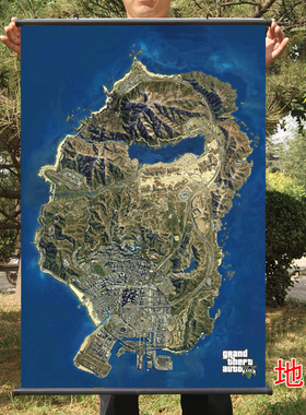 侠盗列车挂画_gta5网咖布制DIY