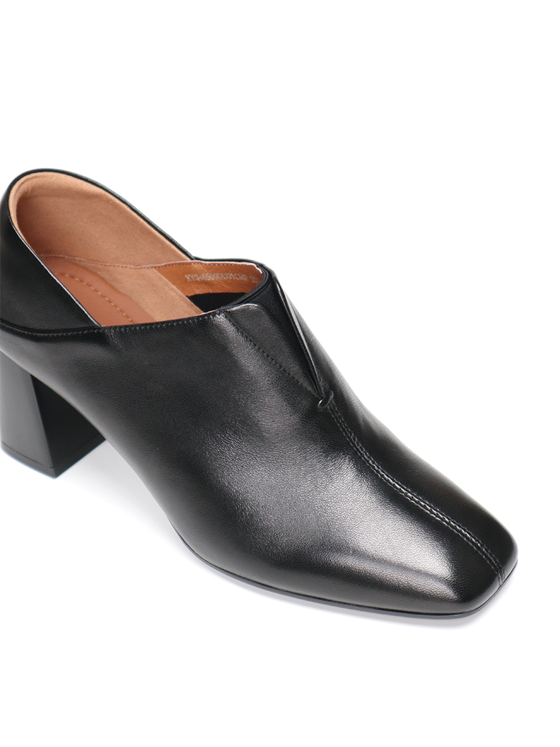 COMELY康莉2025新款方头粗跟高跟鞋羊皮松紧带深口单鞋女KYQ46559,淘宝优惠券,粉丝福利购,淘宝优惠卷