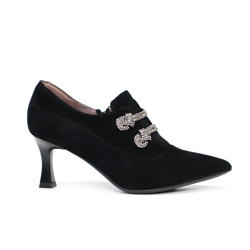 KISSCAT接吻猫2025新款气质尖头新中式羊绒深口单鞋女KA54548-51,淘宝优惠券,粉丝福利购,淘宝优惠卷