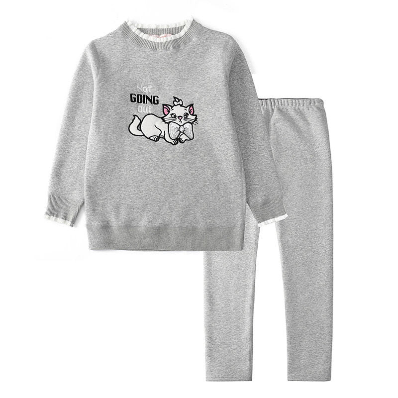 北极绒保暖内衣女学生少女大童加绒 北极绒伊紫保暖套装