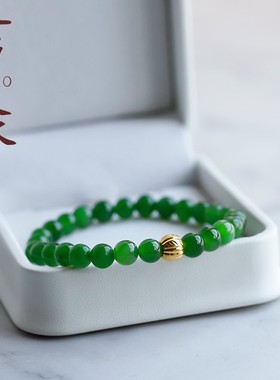 新款碧玉圆珠手串女款时尚