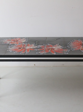 【Mhaus】Roger Capron法国瓷砖与铁制咖啡桌/茶几